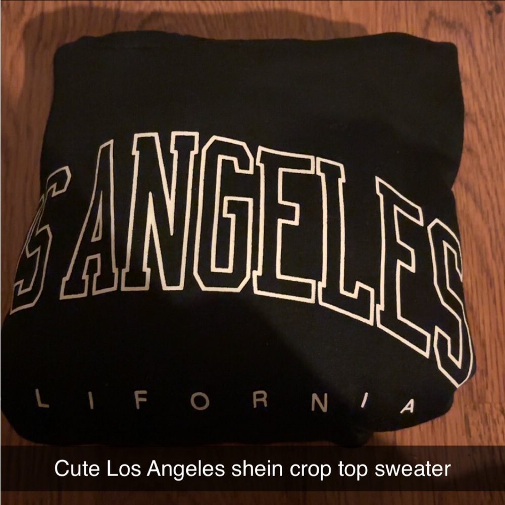 Black Los Angeles Crop Top Sweater